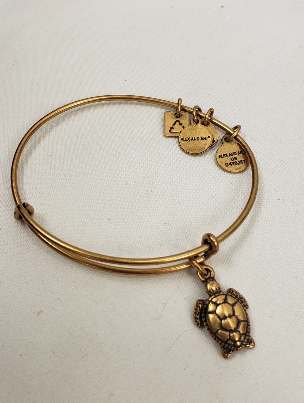 Alex and Ani Turtle Gold Bracelet - Picture 2 of 4